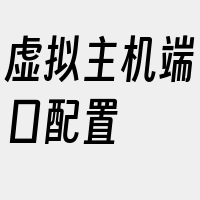 虚拟主机端口配置