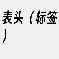 表头（标签）