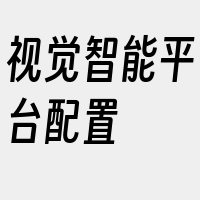 视觉智能平台配置