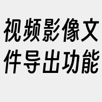 视频影像文件导出功能