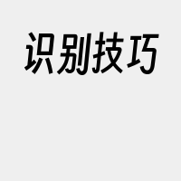 识别技巧
