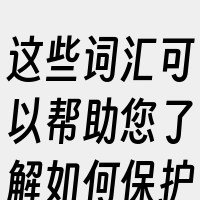 这些词汇可以帮助您了解如何保护自己的网站