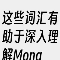 这些词汇有助于深入理解MongoDB的选