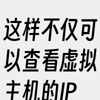 这样不仅可以查看虚拟主机的IP