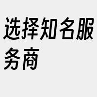 选择知名服务商
