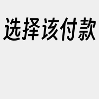 选择该付款