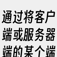 通过将客户端或服务器端的某个端口的数据放