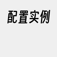 配置实例
