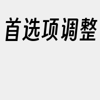 首选项调整