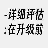 -详细评估:在升级前