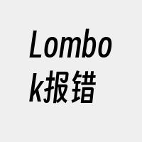 Lombok报错