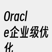 Oracle企业级优化
