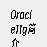 Oracle11g简介