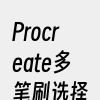 Procreate多笔刷选择