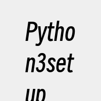 Python3setup