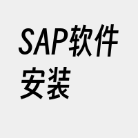 SAP软件安装