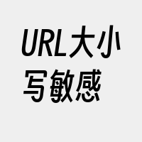 URL大小写敏感