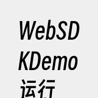 WebSDKDemo运行