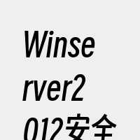 Winserver2012安全