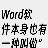 Word软件本身也有一种叫做“句首字母大