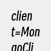 client=MongoClient(&
