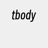 tbody