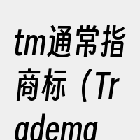 tm通常指商标（Trademark）的缩